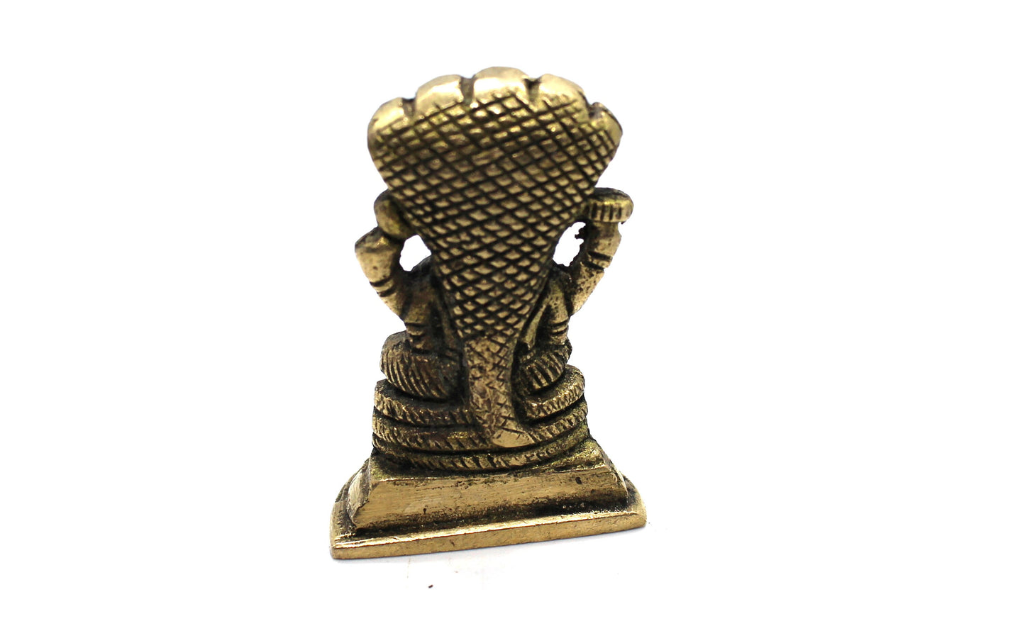 Lord Vishnu Idol Brass, 4.5 cm SMALL size Brass Lord Vishnu Narayan Statue, Hindu God Vishnu Bhagwan ki Murti, Lord Vishnu brass statuee