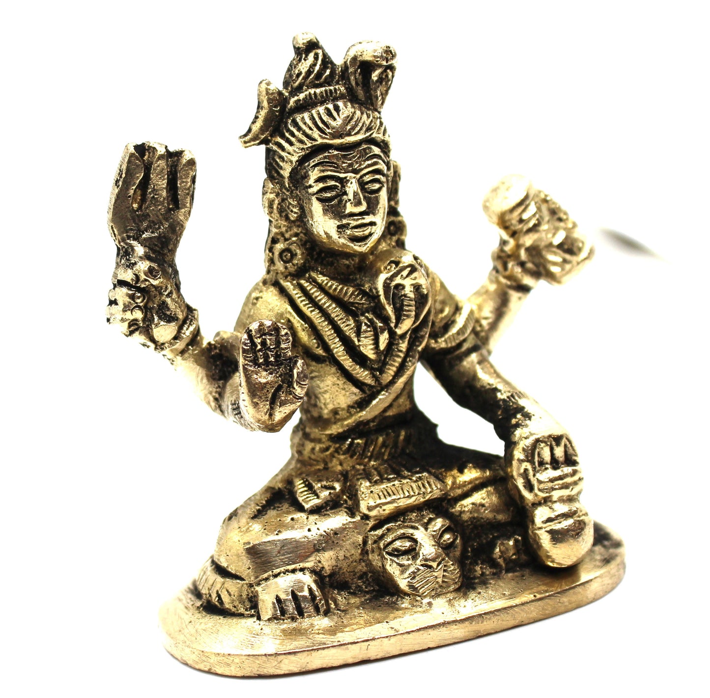 Small Brass Antique Shiva Statue, Sittng brass Shiva Idol, Lord Siva Murty, Hindu god of Yoga, Meditation, Time, Arts & Dance, Shiv Shambhu