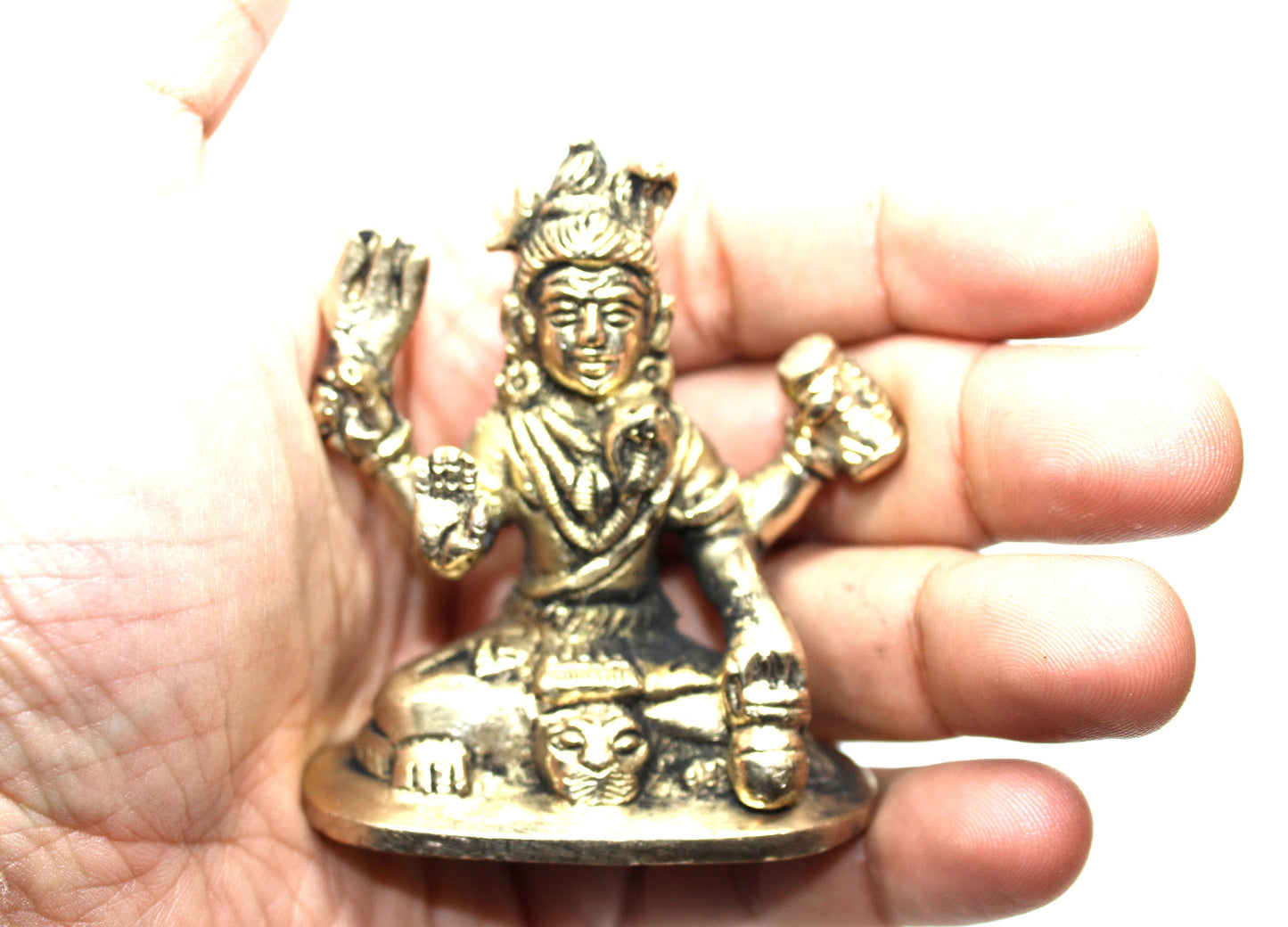 Small Brass Antique Shiva Statue, Sittng brass Shiva Idol, Lord Siva Murty, Hindu god of Yoga, Meditation, Time, Arts & Dance, Shiv Shambhu