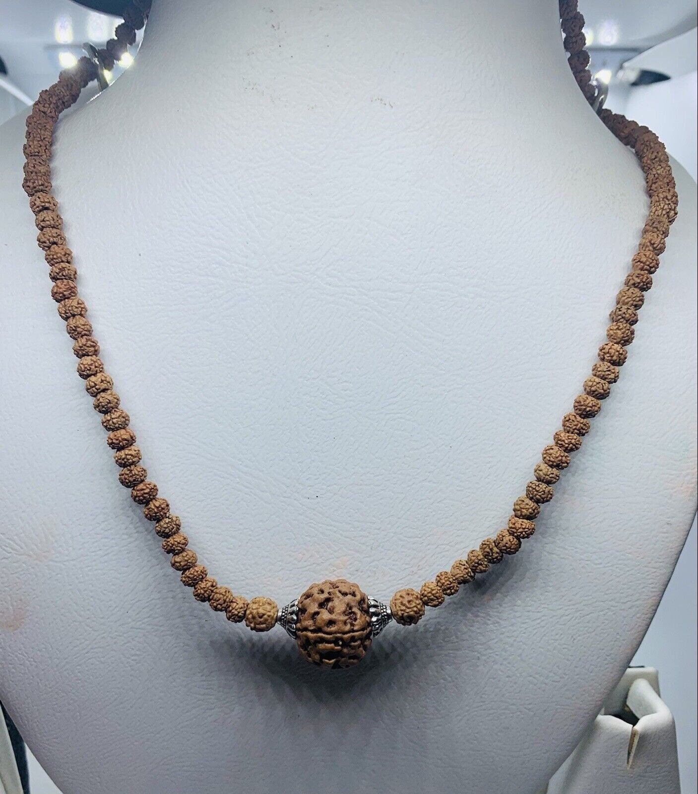 Rudraksha choker necklace - Spiritual jewelry - 5 Mukhi Rudraksha - Natural seed - Chakra balance jewelry Necklace - Meditation/Protection