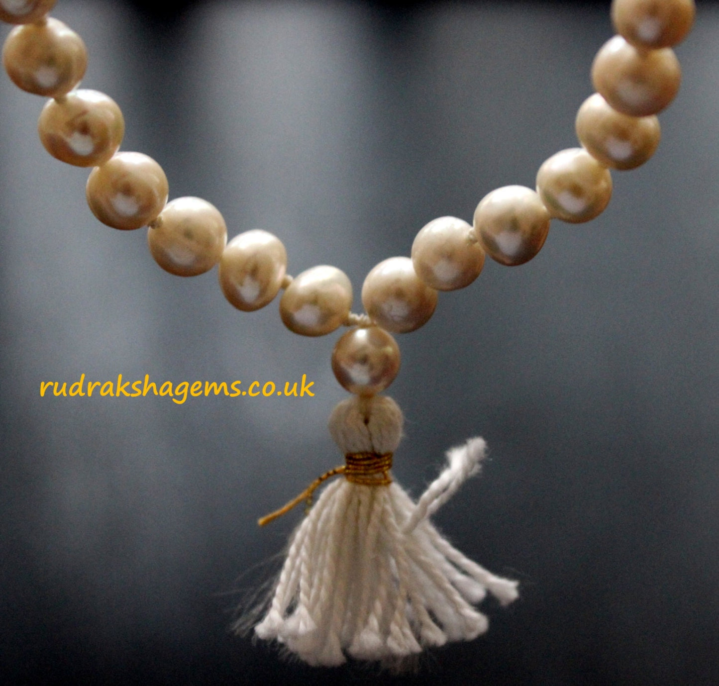 Fresh water white pearl 108 + 1 beads pearl mala Hindu prayer yoga meditation Indian Buddhist Rosary prayer Japa Necklace  Rare India puja