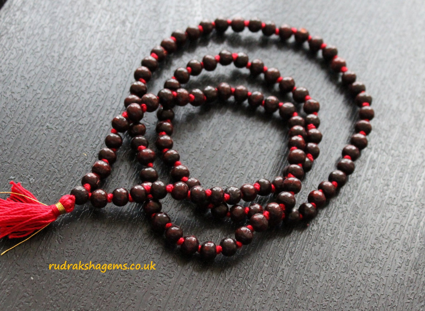 Red sandalwood japa Mala Dark Red chandan japa mala hindu meditation yoga jap mala 108+1 beads of 6mm